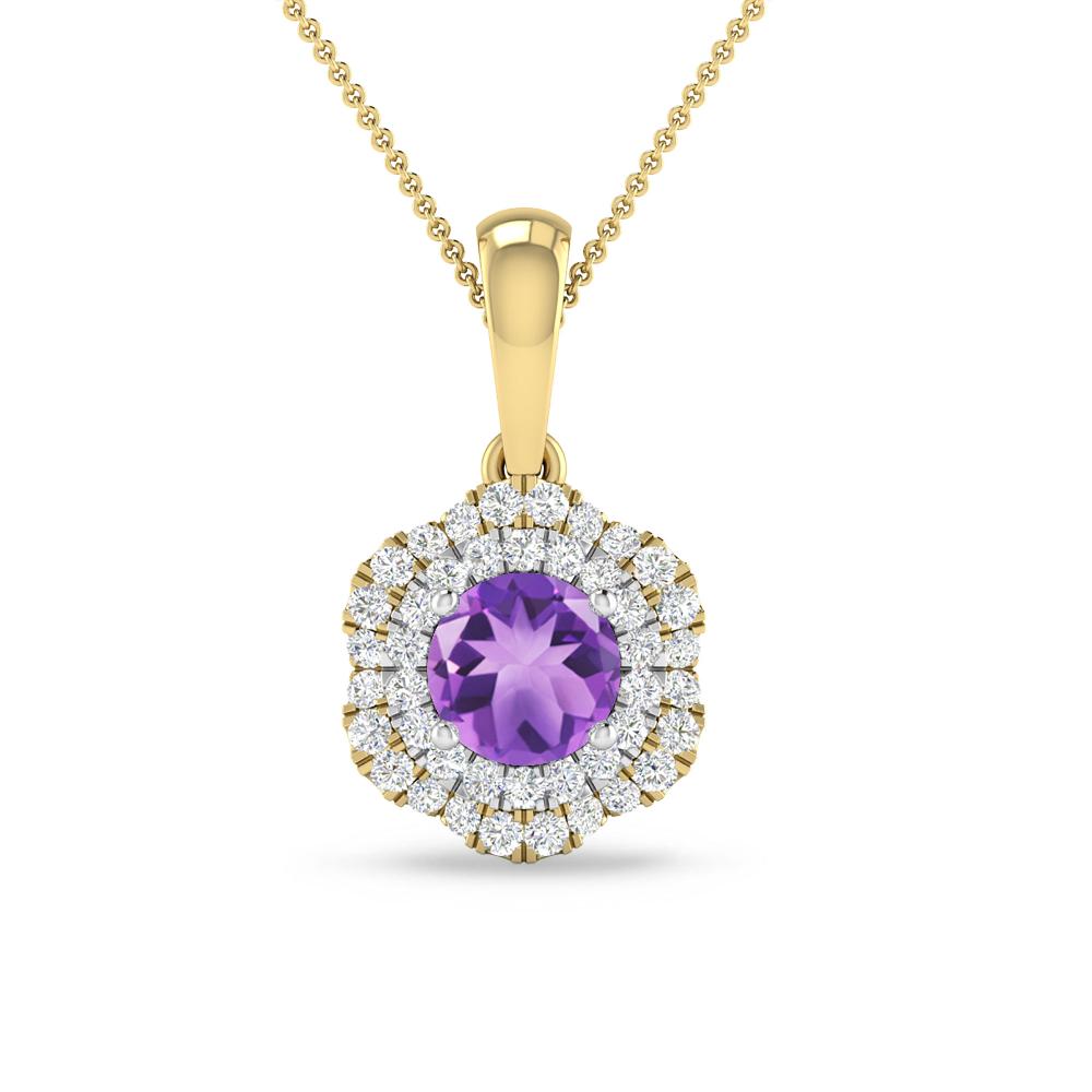 Yellow Gold/White Gold - Amethyst