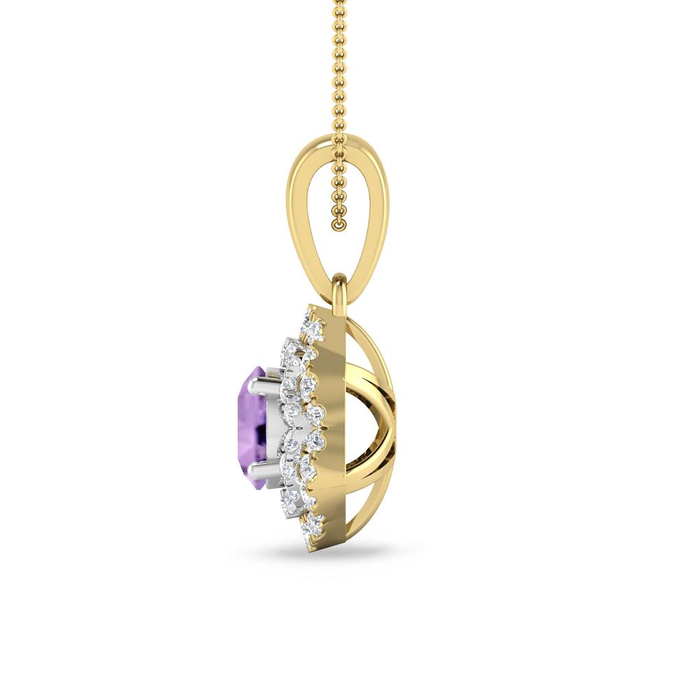 Yellow Gold/White Gold - Amethyst