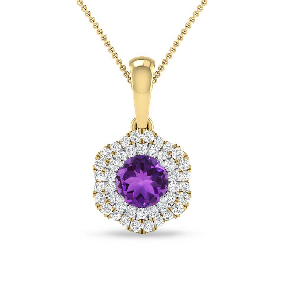 Yellow Gold/White Gold - Amethyst