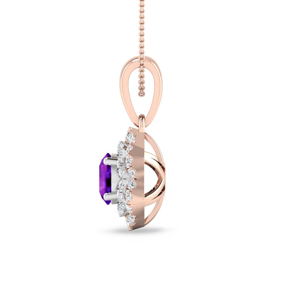 Rose Gold/White Gold - Amethyst