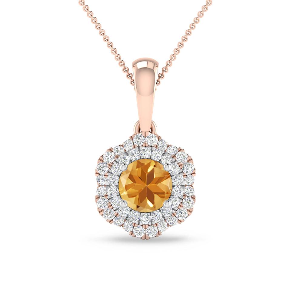 Rose Gold/White Gold - Citrine