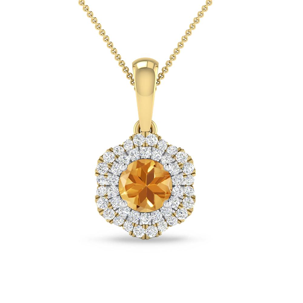 Yellow Gold/White Gold - Citrine