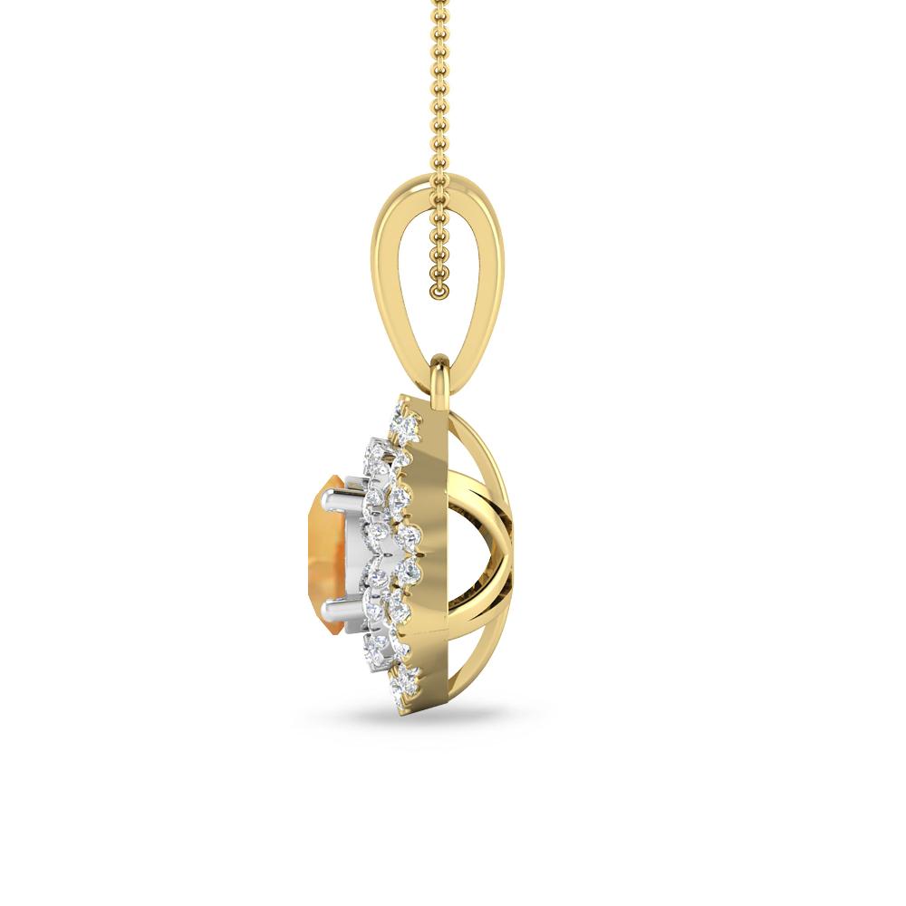 Yellow Gold/White Gold - Citrine