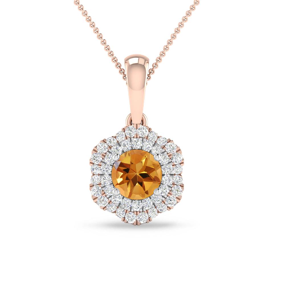 Rose Gold/White Gold - Citrine