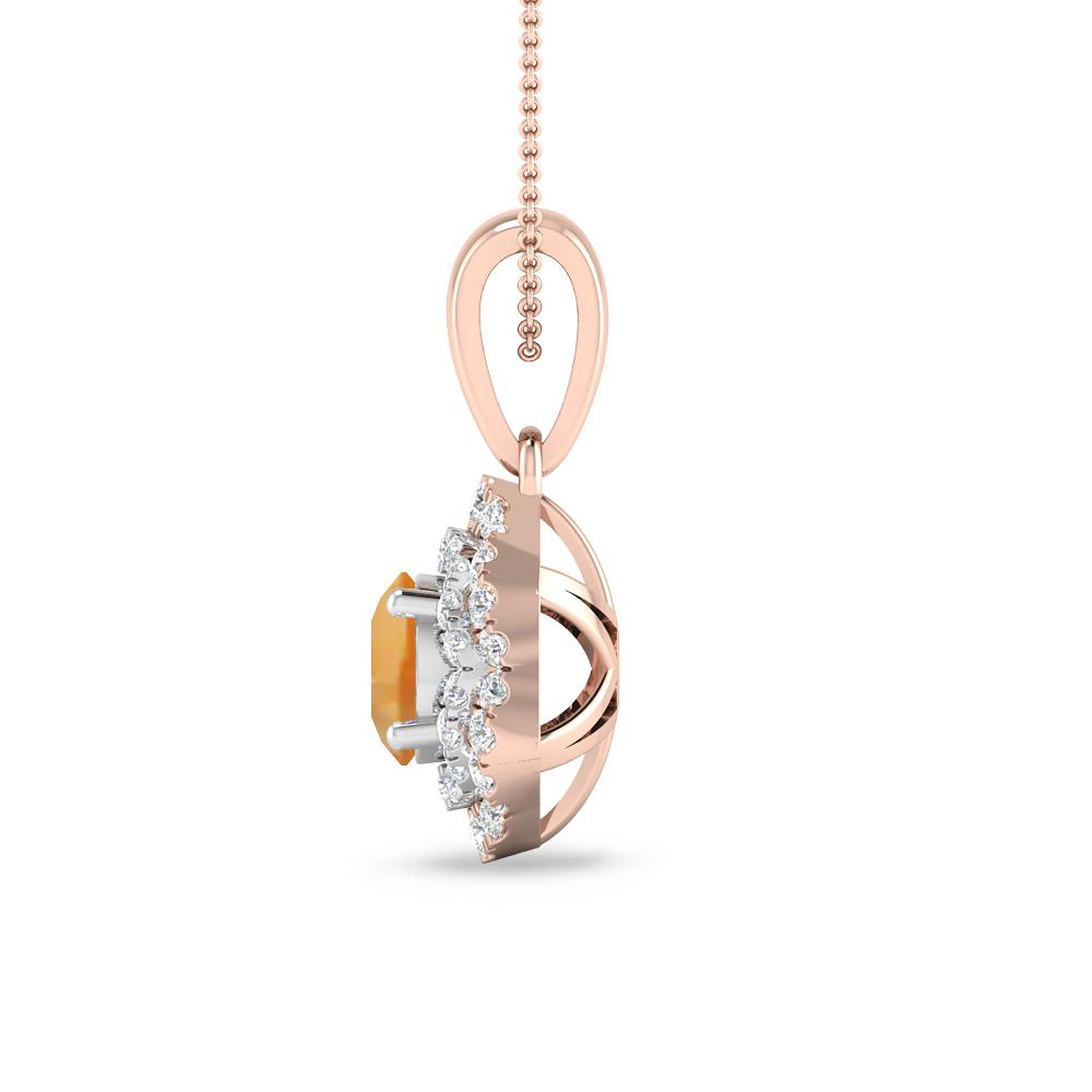 Rose Gold/White Gold - Citrine