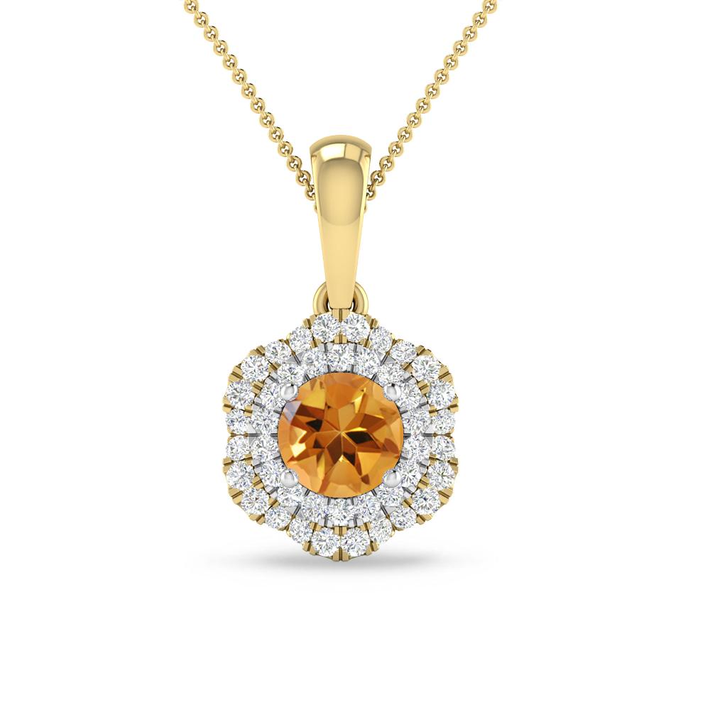 Yellow Gold/White Gold - Citrine