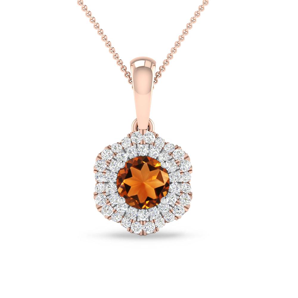 Rose Gold/White Gold - Citrine