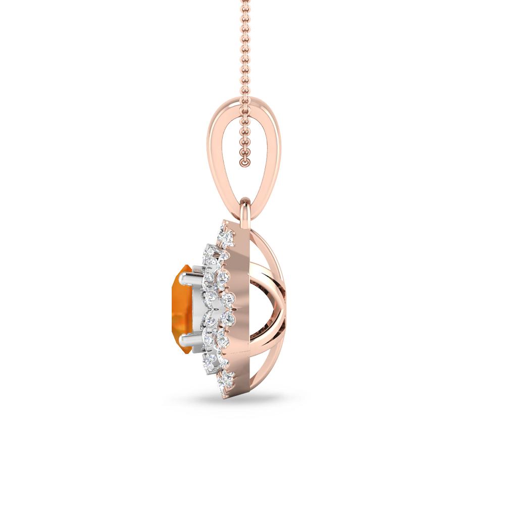 Rose Gold/White Gold - Citrine