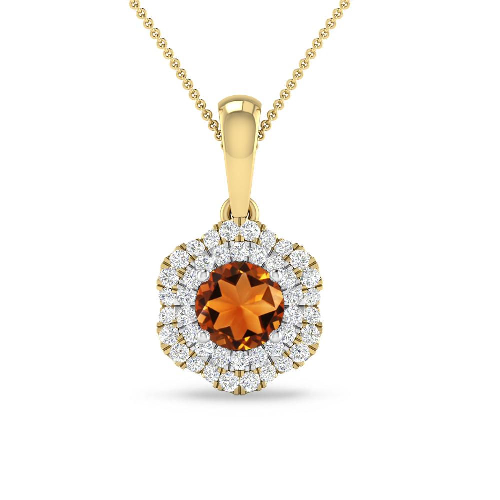 Yellow Gold/White Gold - Citrine