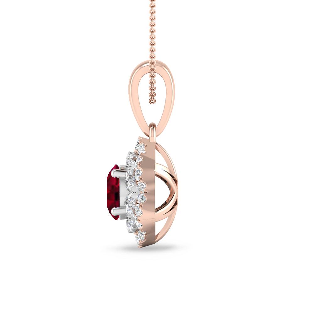 Rose Gold/White Gold - Garnet