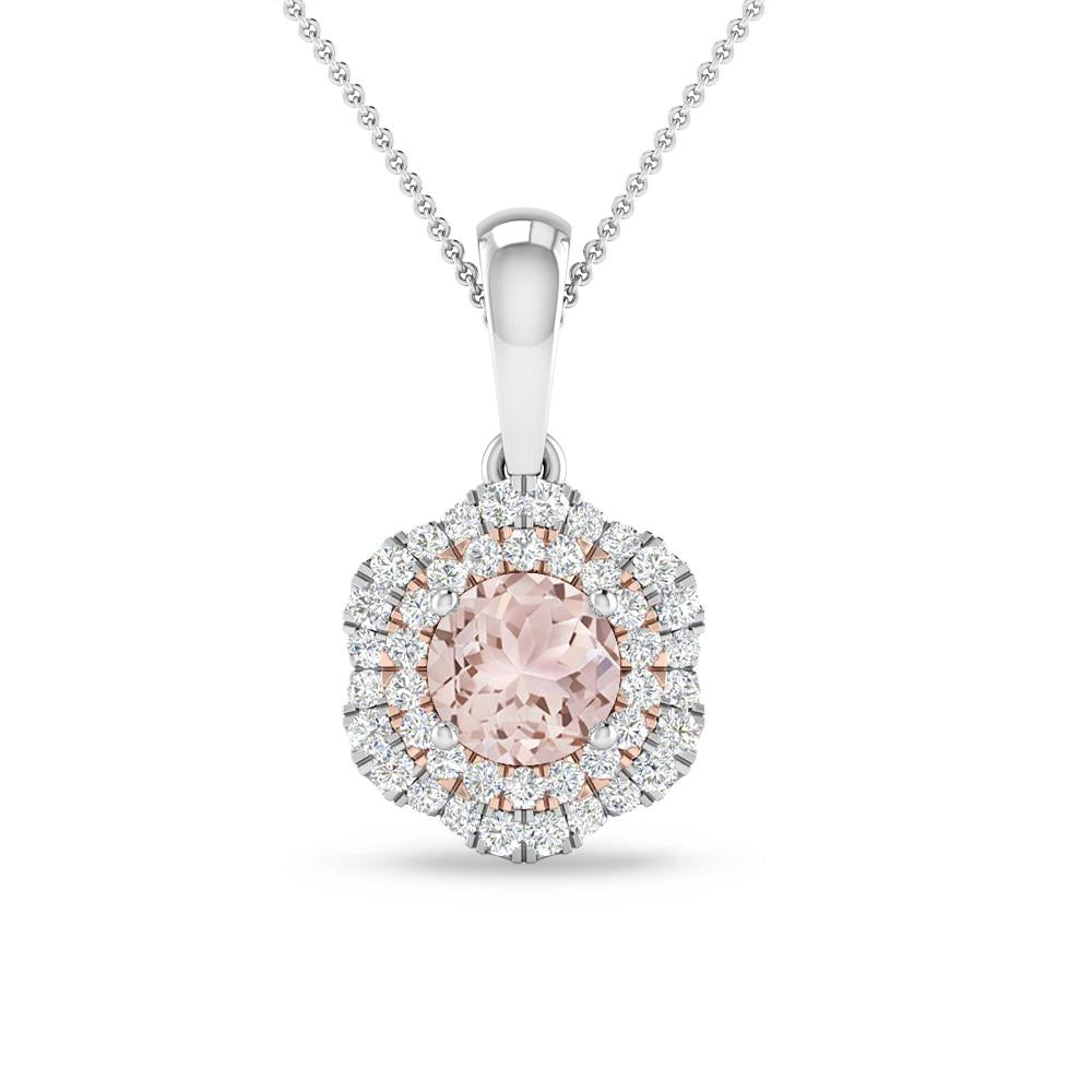 White Gold/Rose Gold - Morganite