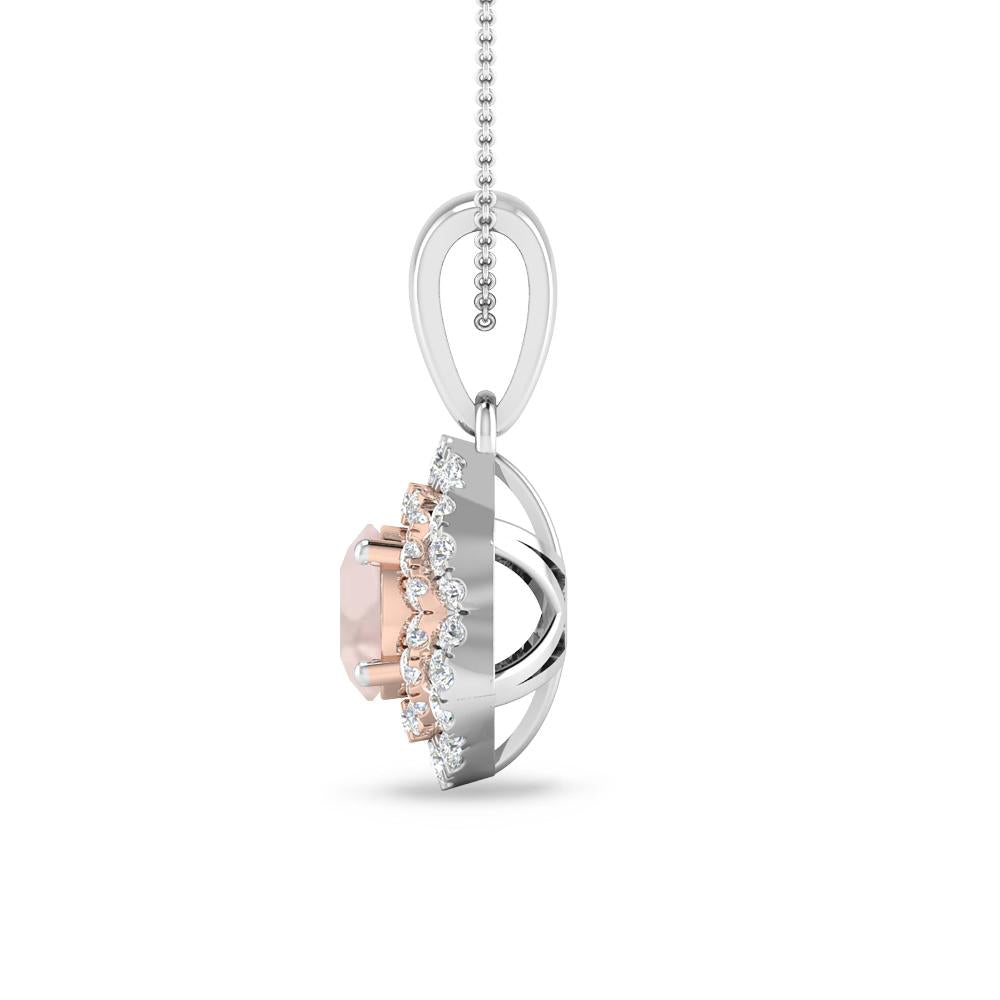 White Gold/Rose Gold - Morganite