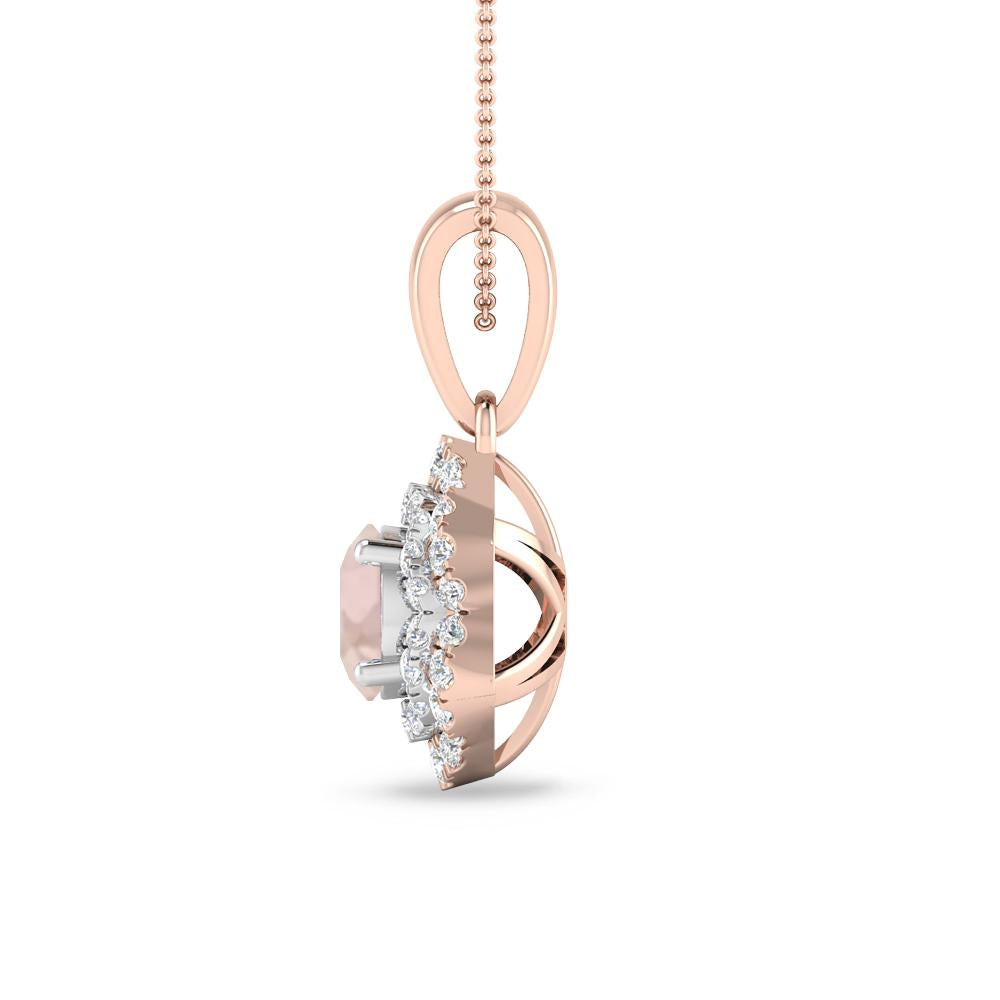 Rose Gold/White Gold - Morganite