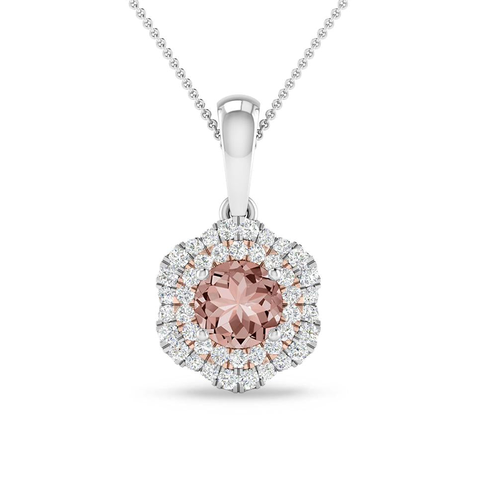 White Gold/Rose Gold - Morganite