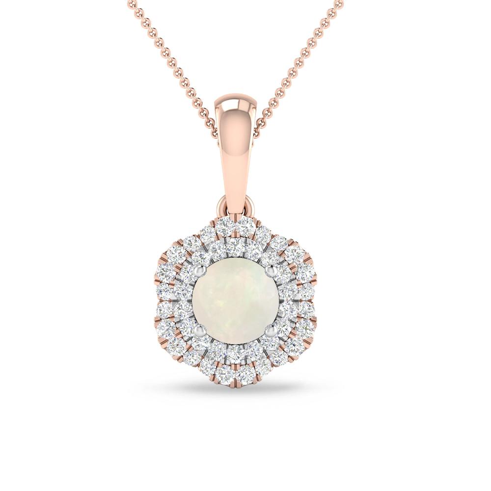 Rose Gold/White Gold - Opal