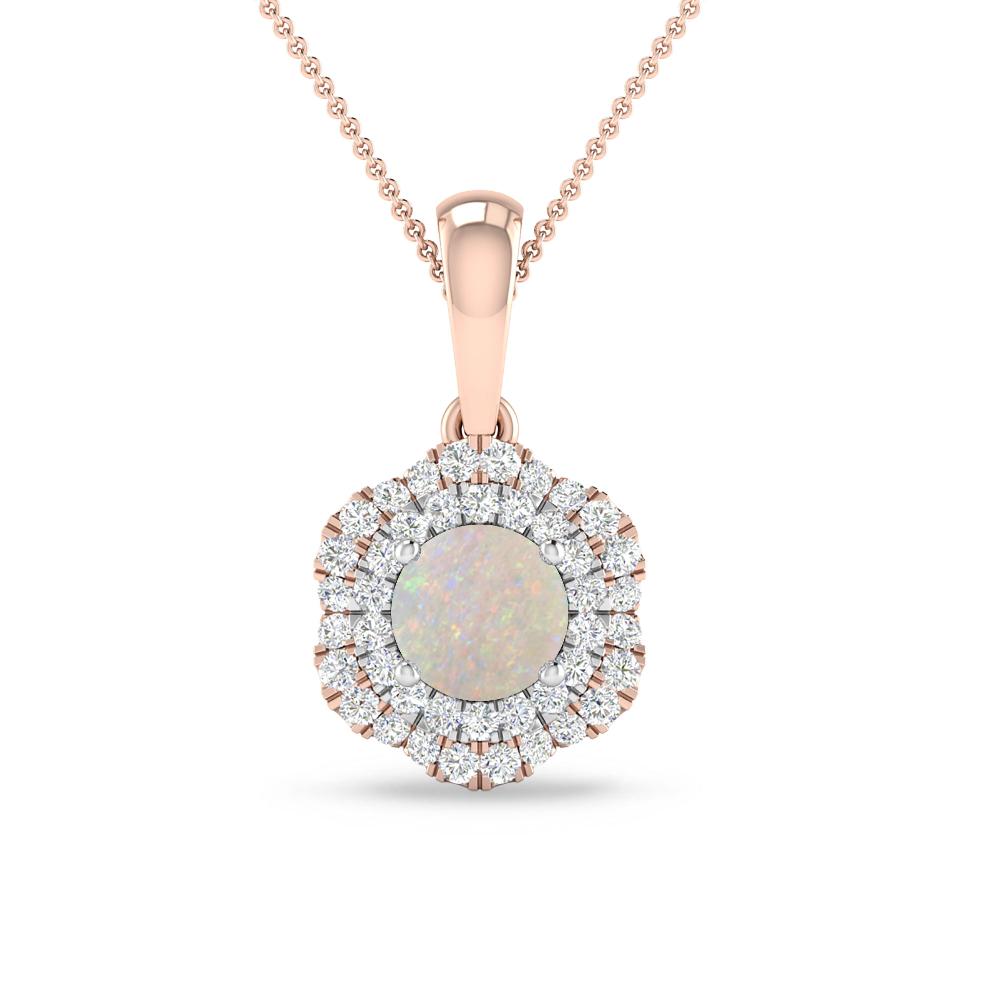 Rose Gold/White Gold - Opal