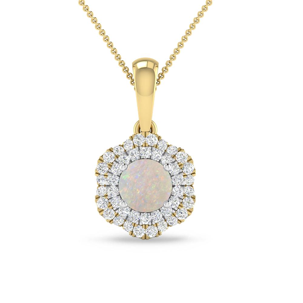 Yellow Gold/White Gold - Opal