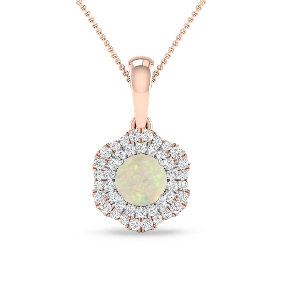 Rose Gold/White Gold - Opal