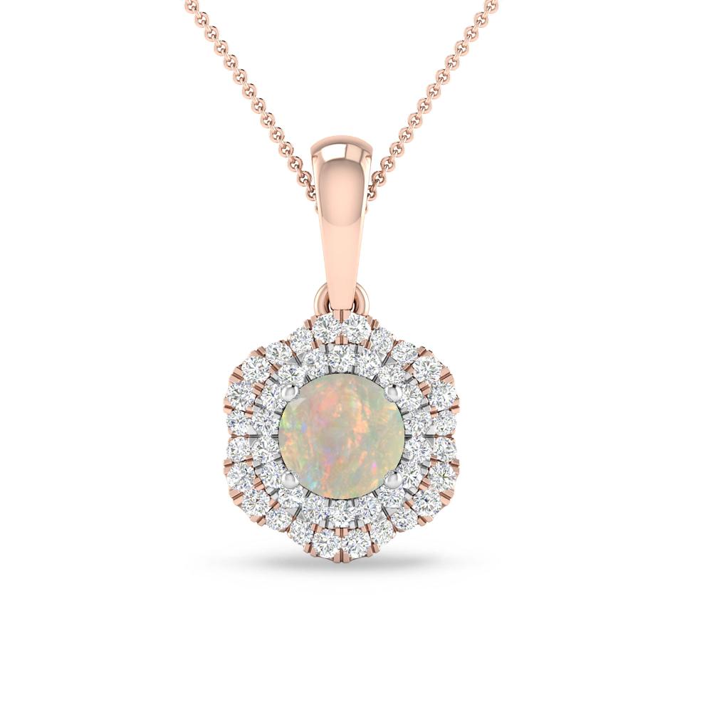 Rose Gold/White Gold - Opal