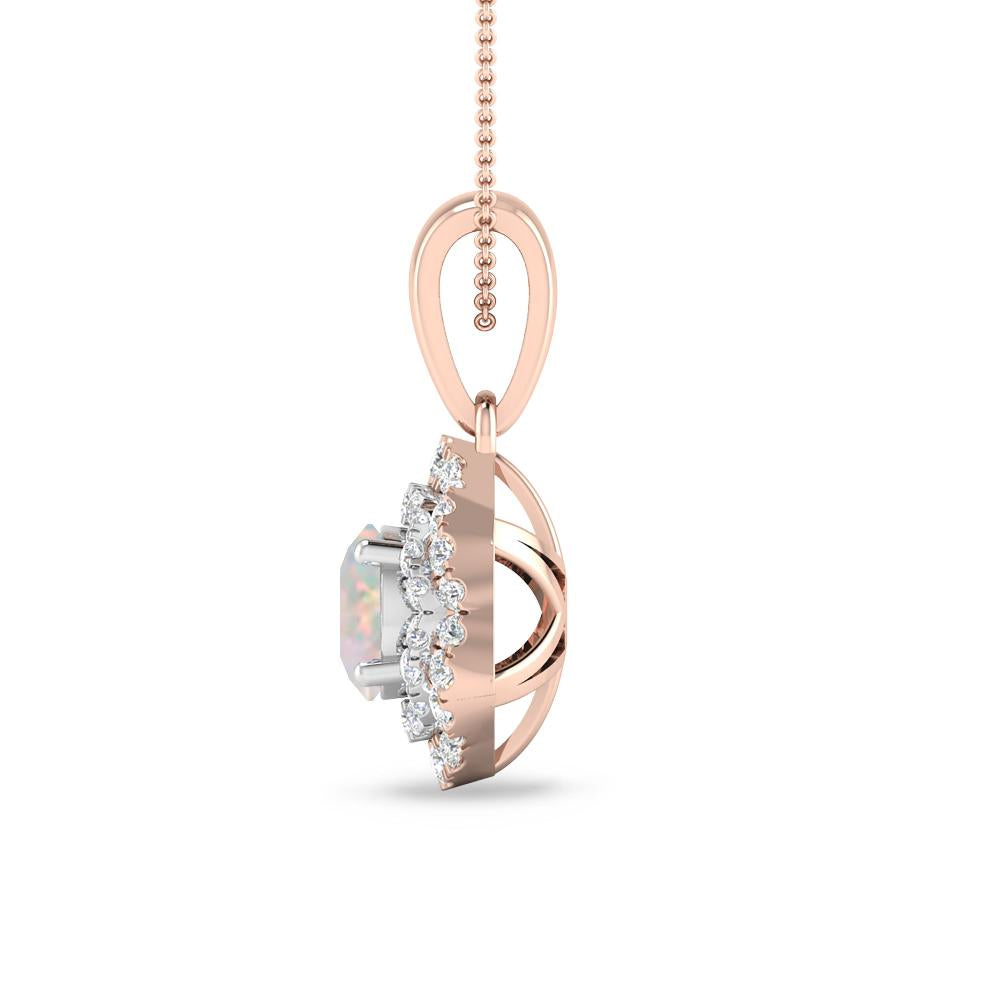 Rose Gold/White Gold - Opal