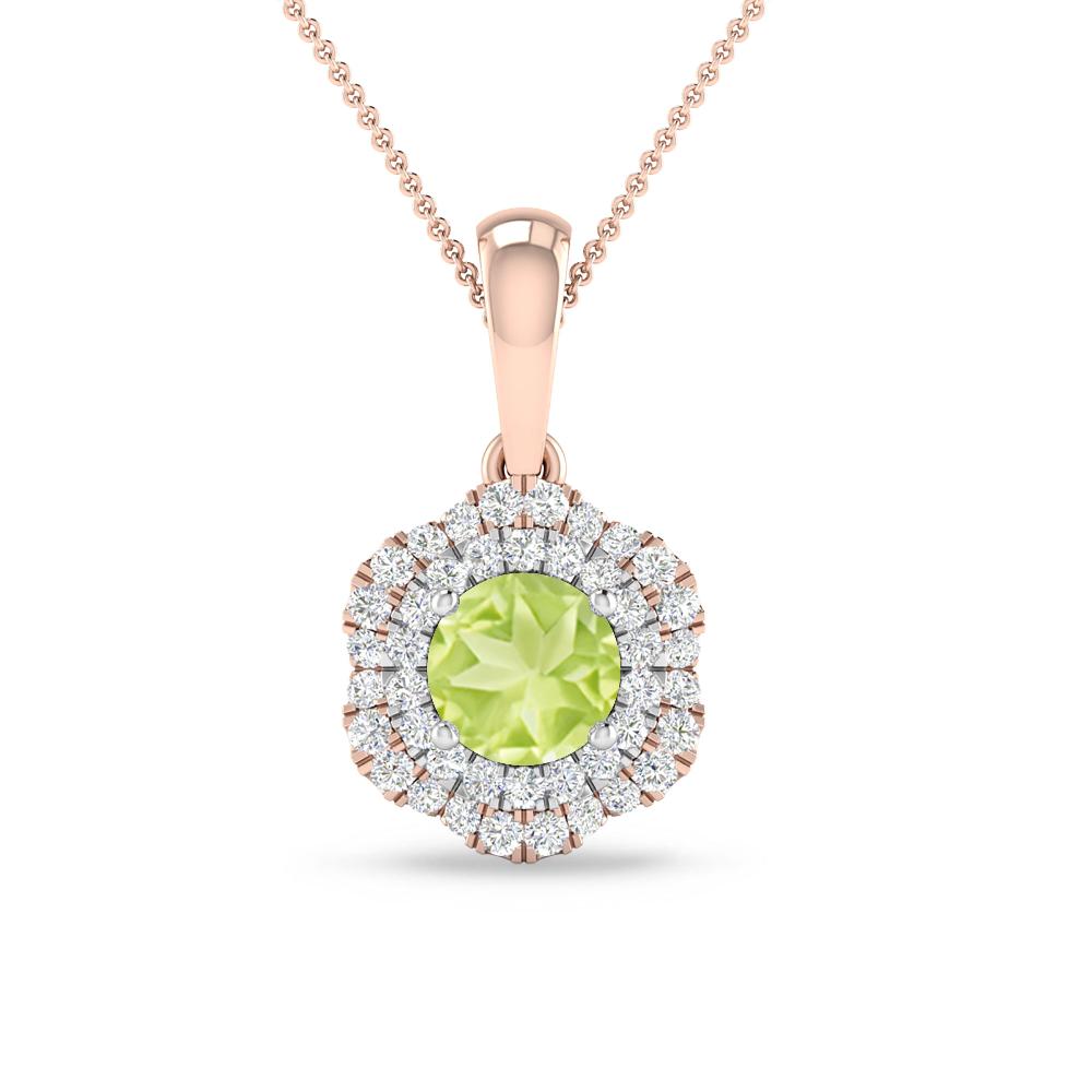 Rose Gold/White Gold - Peridot