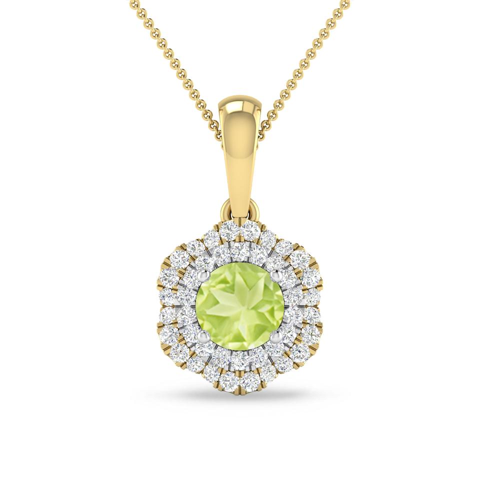 Yellow Gold/White Gold - Peridot