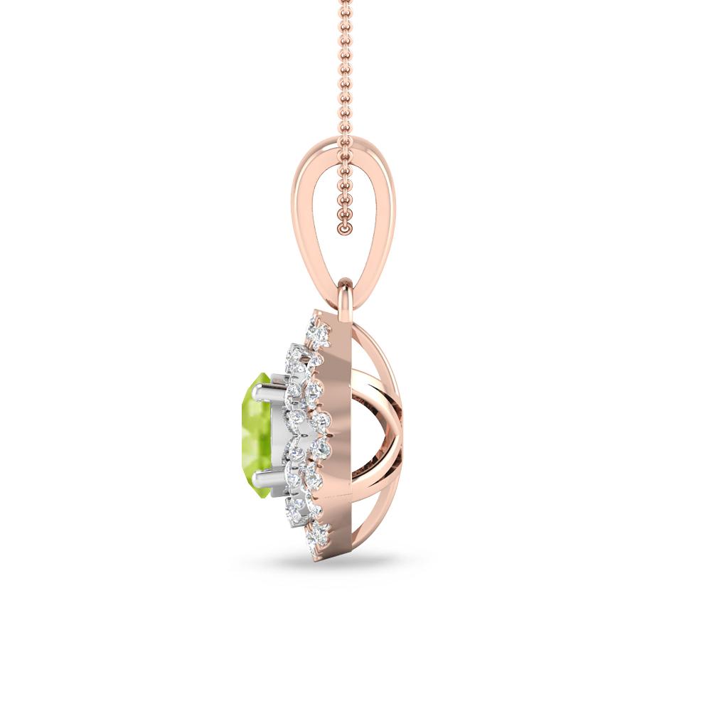 Rose Gold/White Gold - Peridot