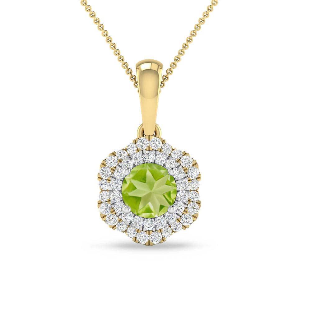 Yellow Gold/White Gold - Peridot