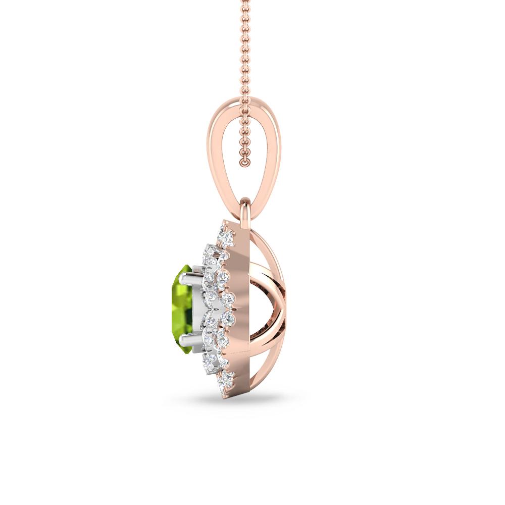 Rose Gold/White Gold - Peridot