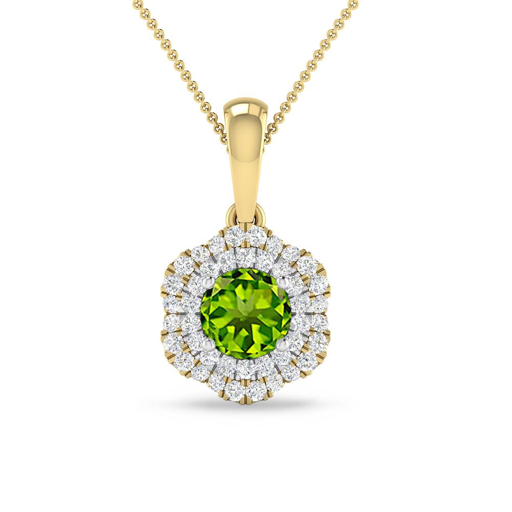 Yellow Gold/White Gold - Peridot