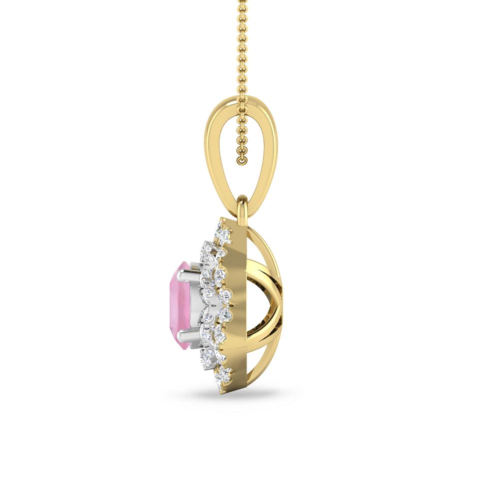 Yellow Gold/White Gold - Pink Tourmaline