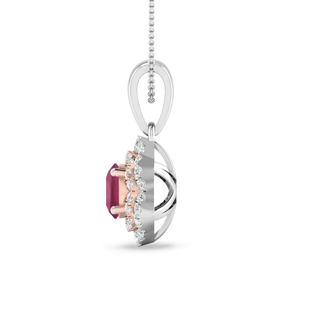 White Gold/Rose Gold - Pink Tourmaline