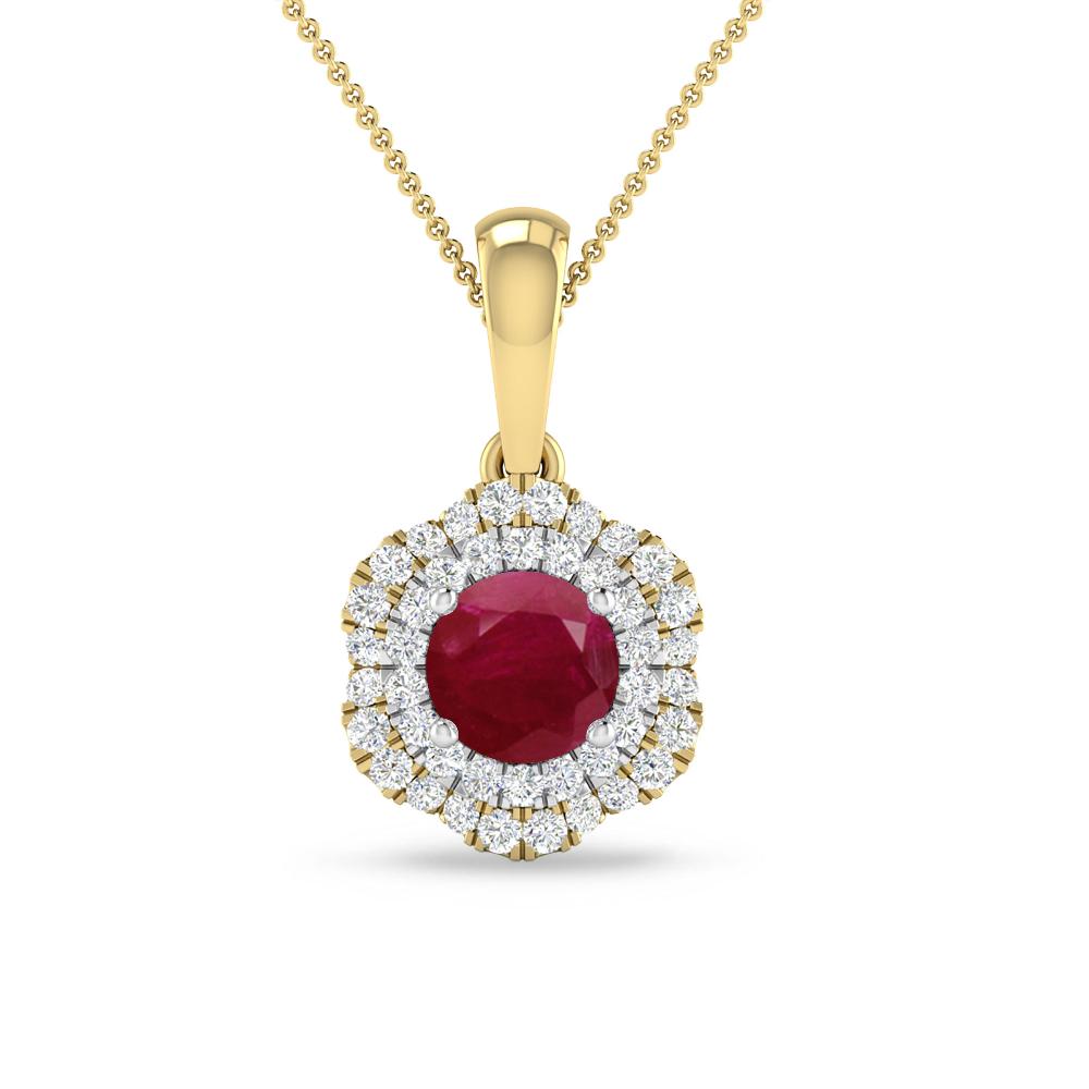 Yellow Gold/White Gold - Ruby