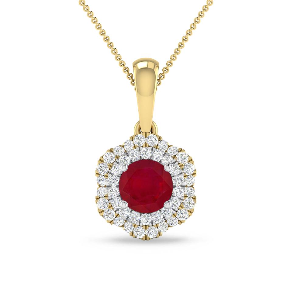 Yellow Gold/White Gold - Ruby