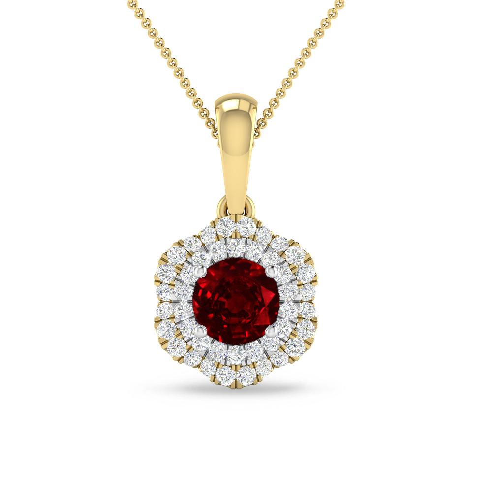 Yellow Gold/White Gold - Ruby