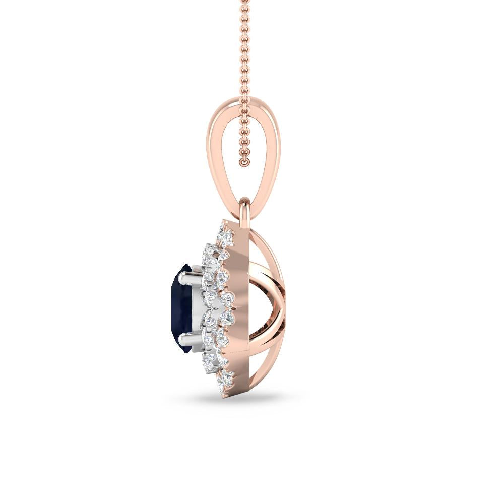 Rose Gold/White Gold - Sapphire