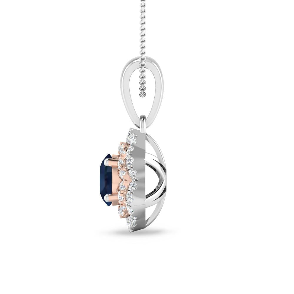 White Gold/Rose Gold - Sapphire