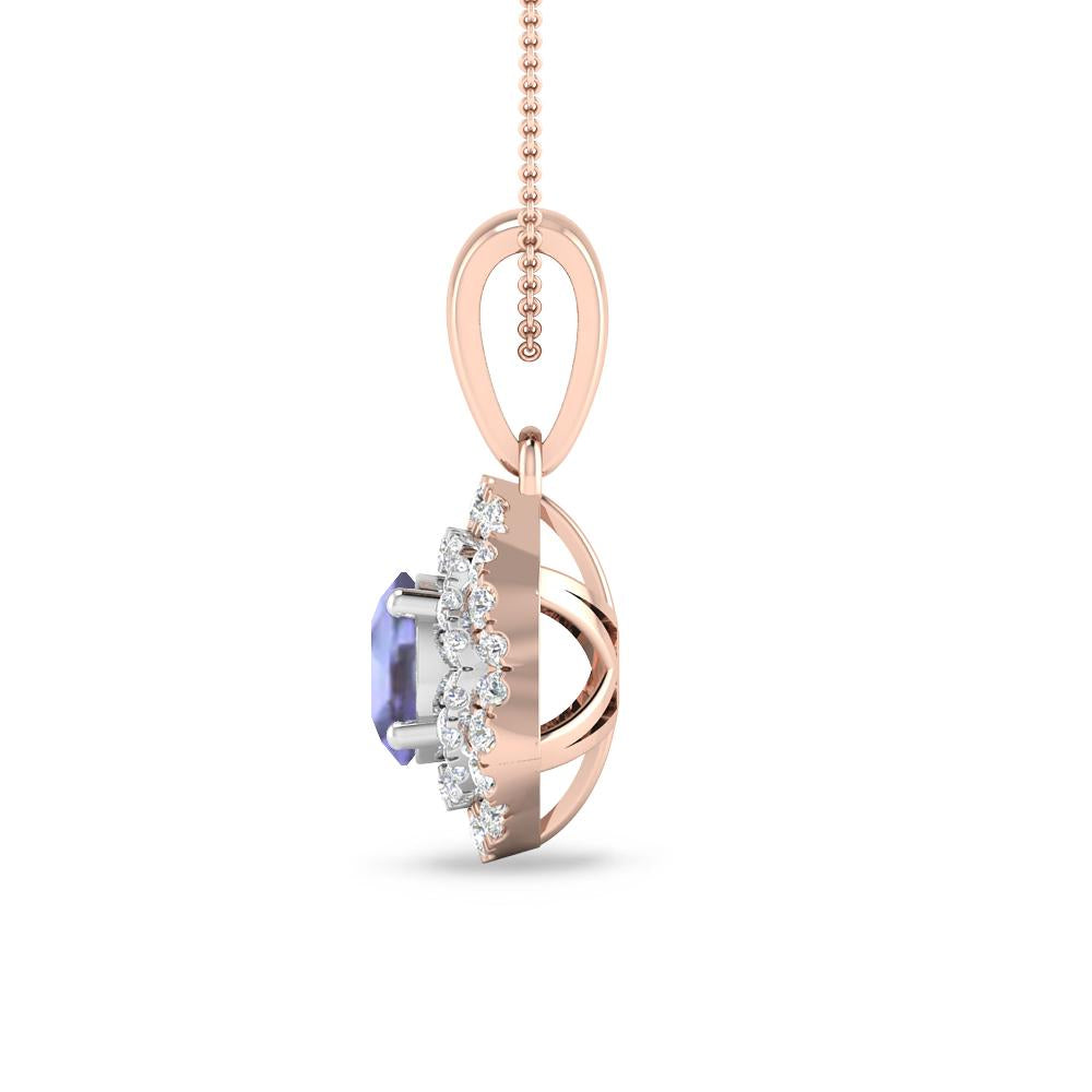 Rose Gold/White Gold - Tanzanite