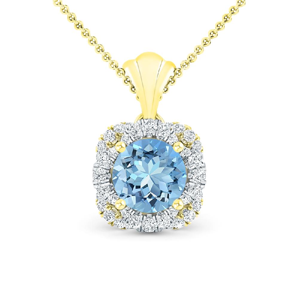 Yellow Gold - Aquamarine