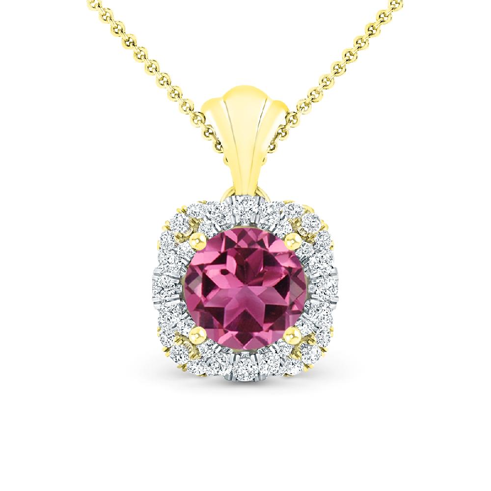 Yellow Gold - Pink Tourmaline