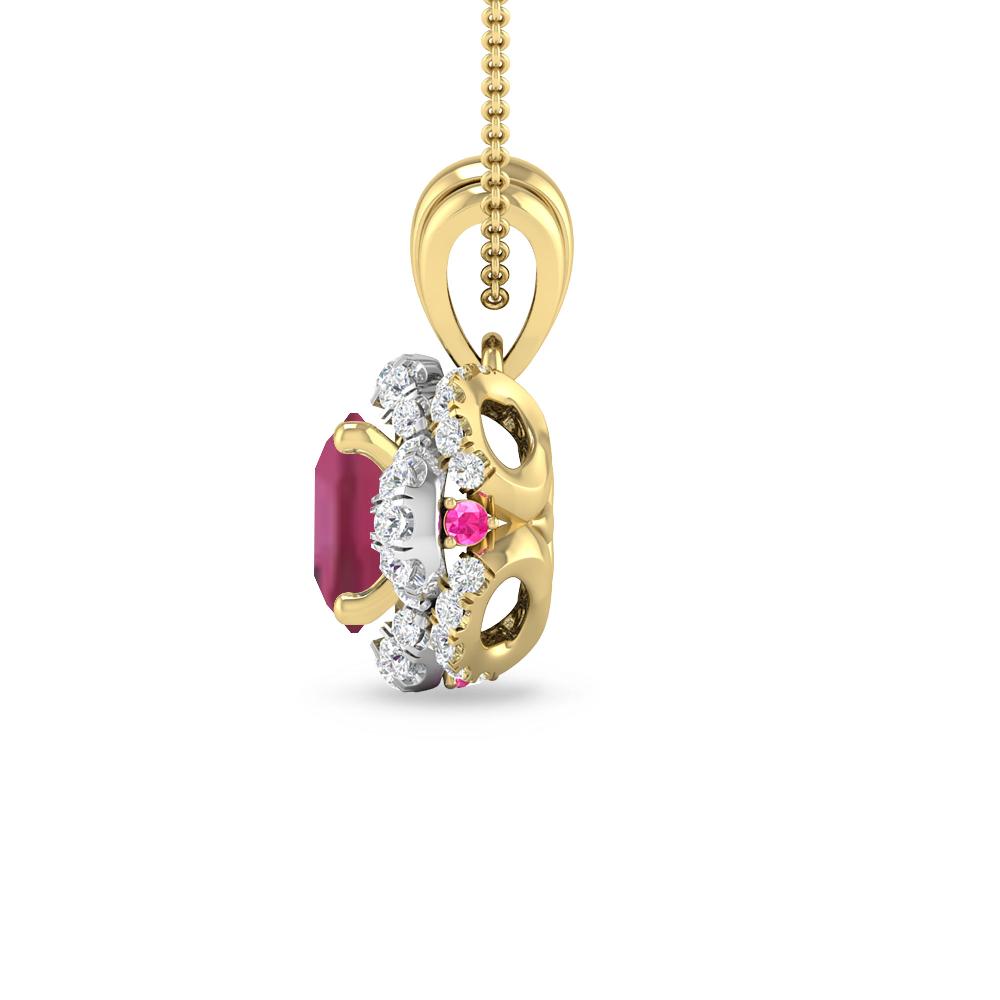 Yellow Gold - Pink Tourmaline