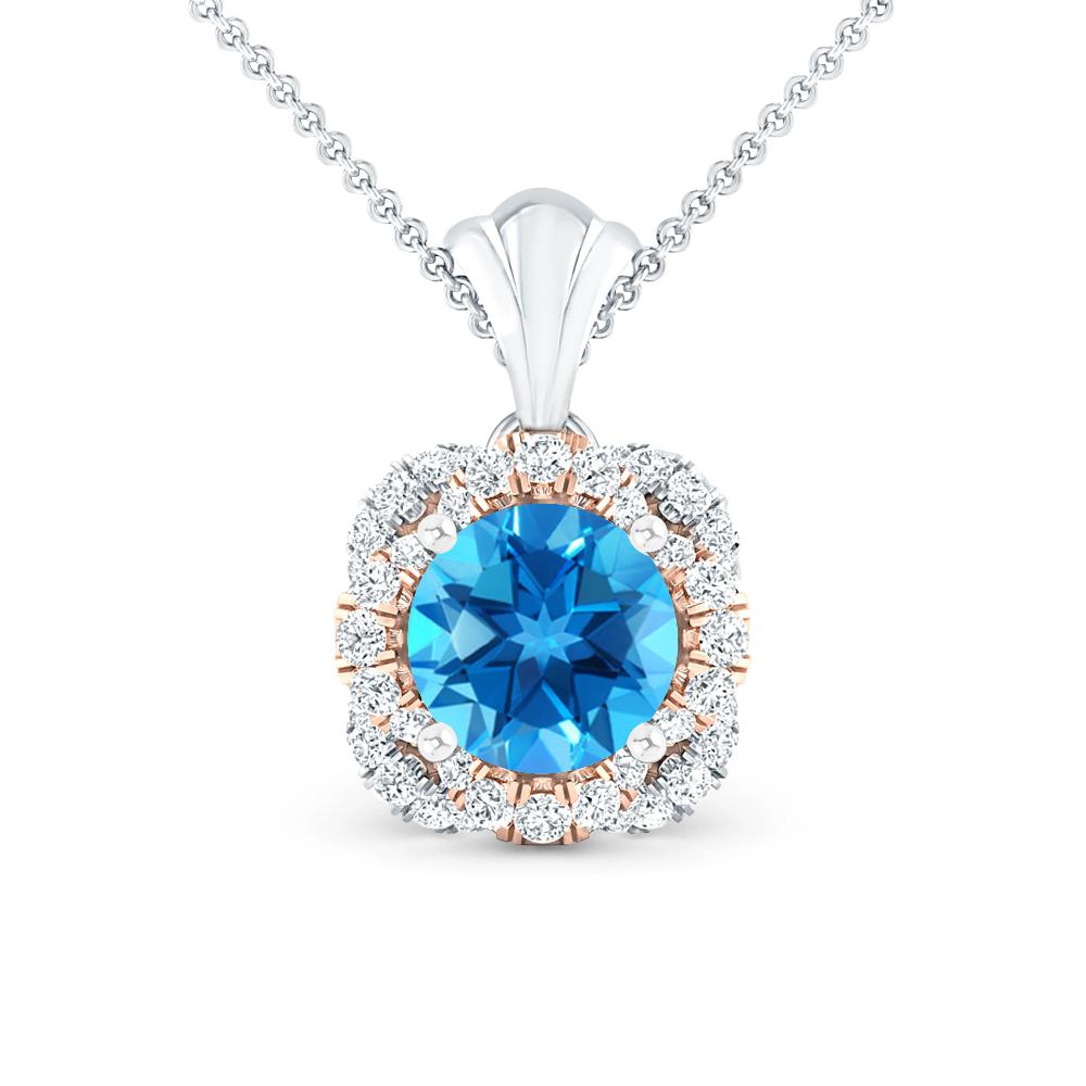 White Gold - Blue Topaz