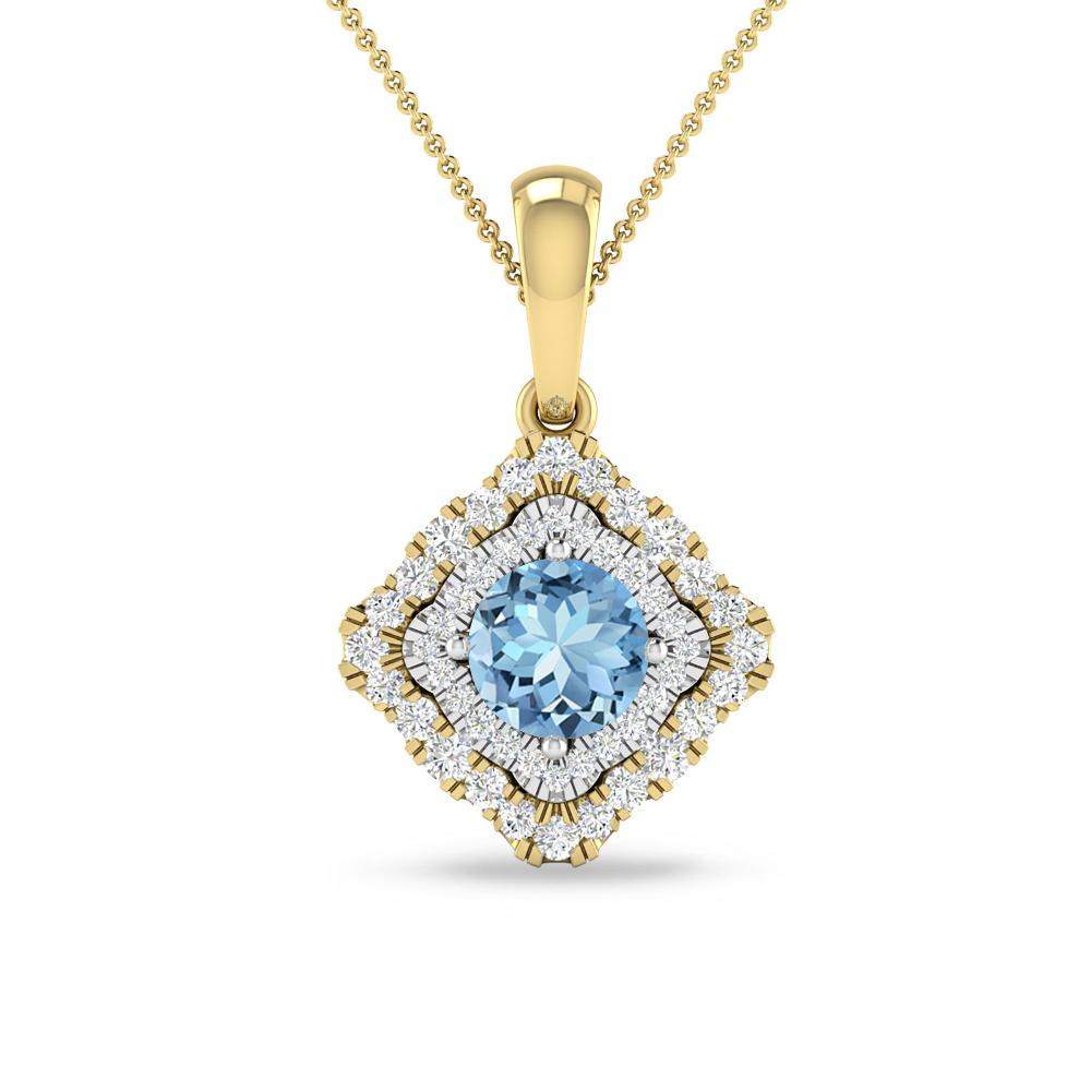 Yellow Gold - Aquamarine