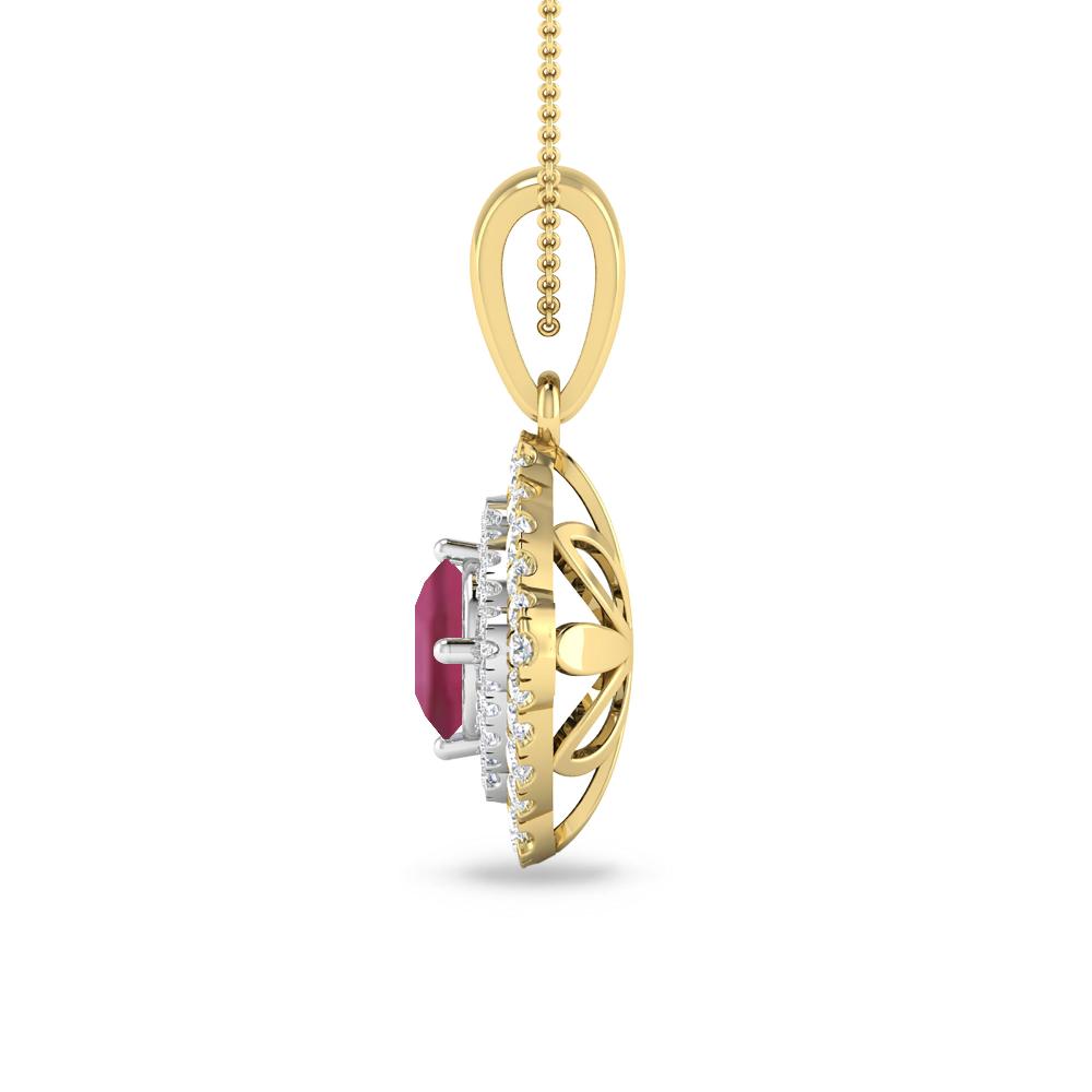 Yellow Gold - Pink Tourmaline