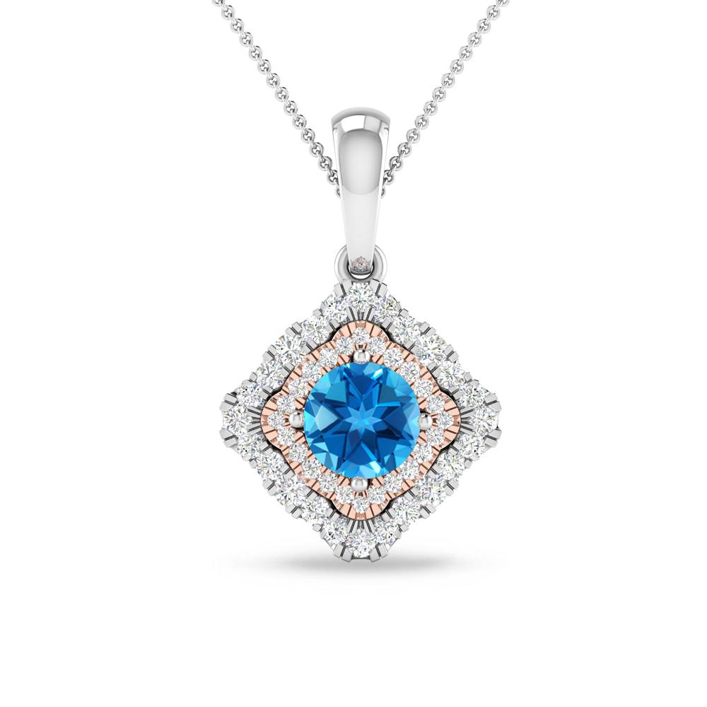 White Gold - Blue Topaz