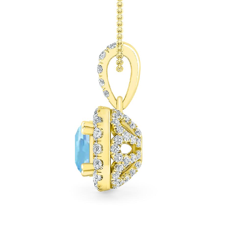 Yellow Gold - Aquamarine