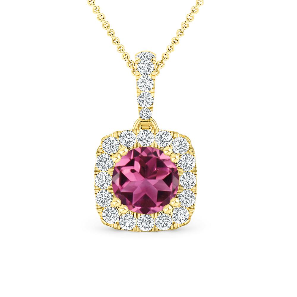 Yellow Gold - Pink Tourmaline