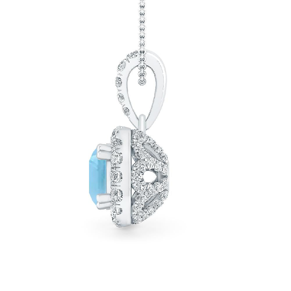 White Gold - Blue Topaz