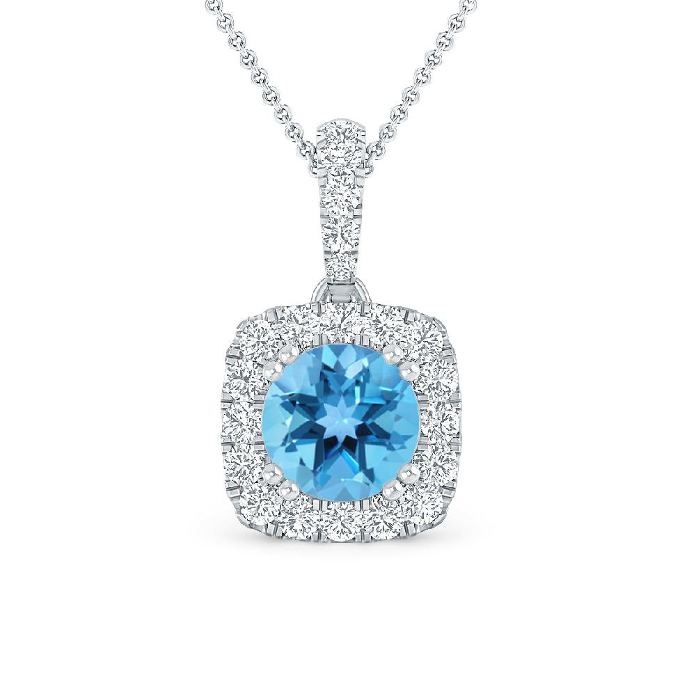 White Gold - Blue Topaz