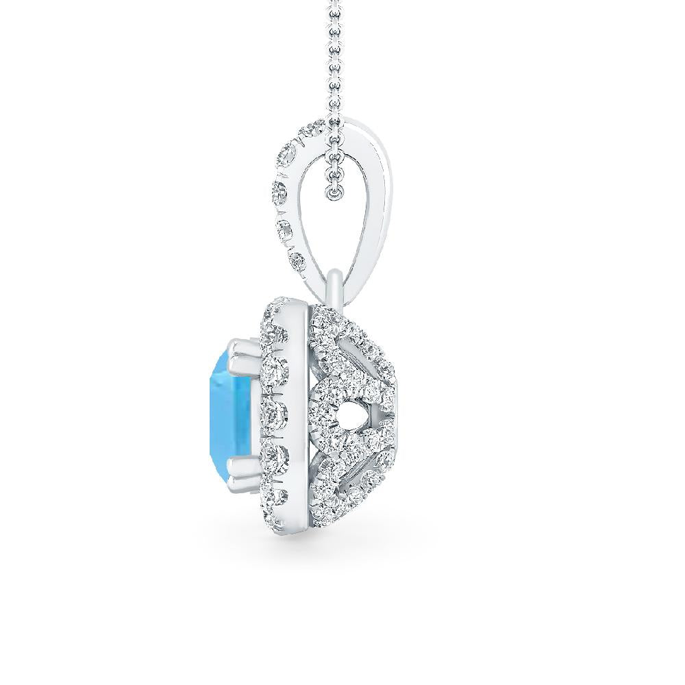 White Gold - Blue Topaz